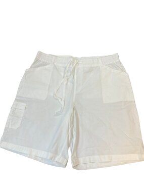 CATO Est 1946 5 Pocket White Cotton Shorts with Inset and Patch posckets Size XL
